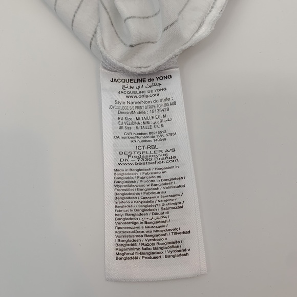 Jacqueline De Young Striped Baseball Tee Size Medium - Picture 11 of 12